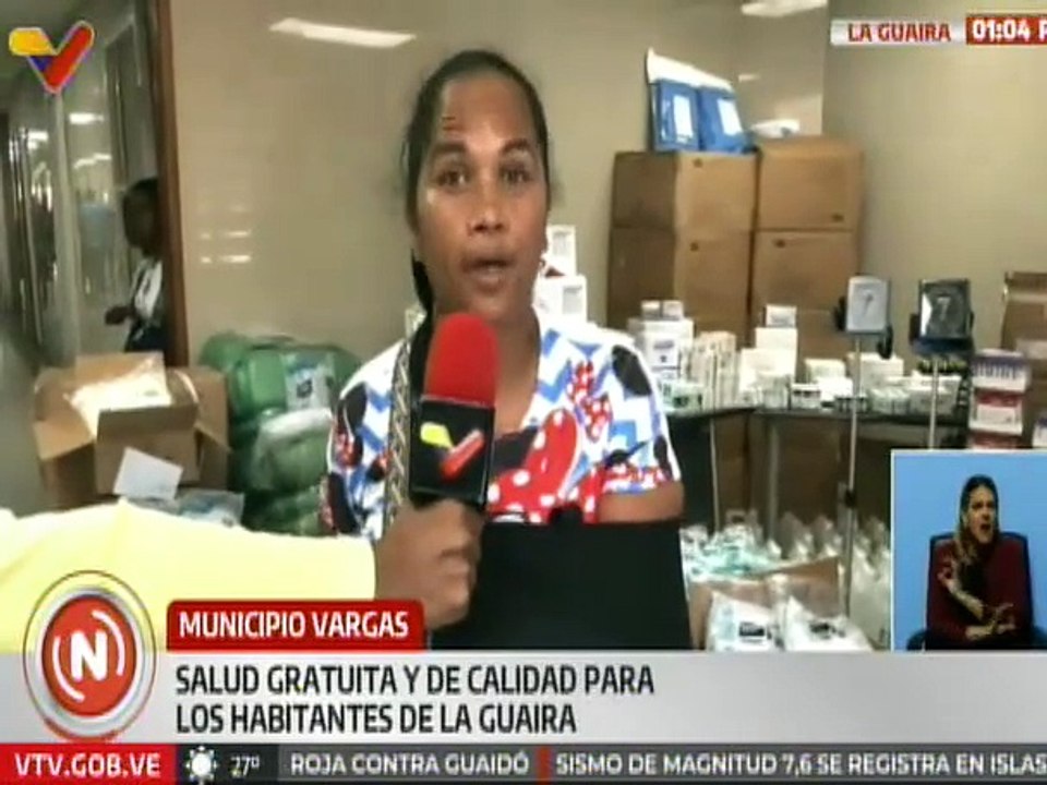 Más de 12 mil insumos médicos han sido entregados en los centros de salud del estado La Guaira