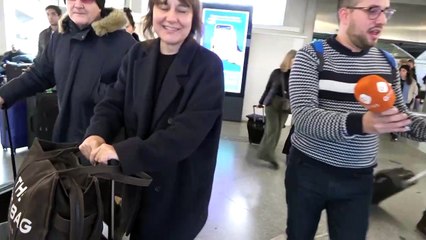 Celebridades llegan a Madrid tras disfrutar de la gala de los Goya