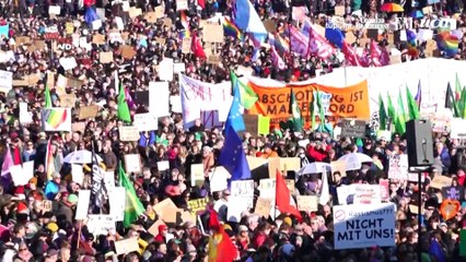 Mais de 200.000 manifestantes em Munique contra a extrema direita alemã