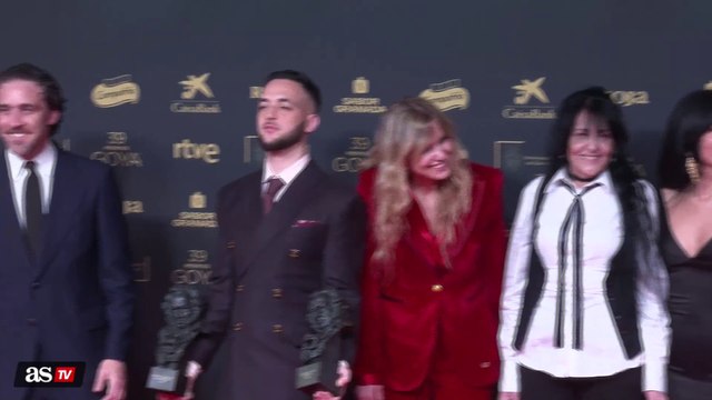 Galardonados en los Premios Goya 2025 posan en el photocall