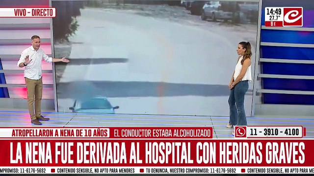 Atropellaron a nena de 10 años: el conductor estaba completamente borracho