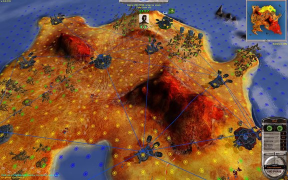 Massive Assault Network 2 (TBS): map Treasure Island, playing on Linux against human: Defeat