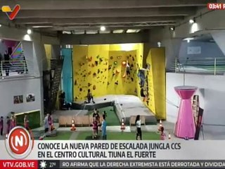 Jungla CCS cuenta con nueva pared de escalada en el Parque Cultural Tiuna El Fuerte