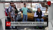 En Durango, personas con discapacidad exigen transporte incluyente en Gómez Palacio