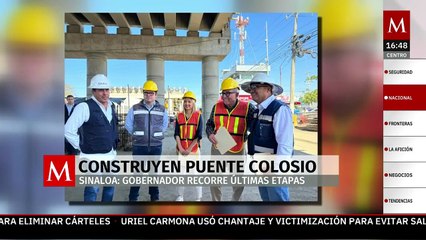 Rocha Moya realiza recorrido en últimas etapas de la construcción del Puente Colosio