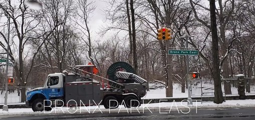 Snow driving: Bronx park east New York