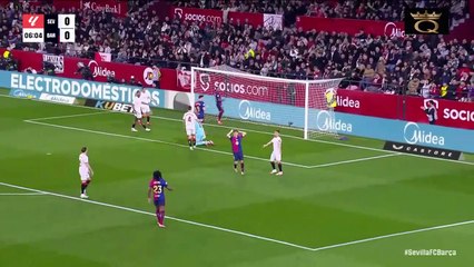 الدوري الاسباني ملخص اشبيلية ضد برشلونة