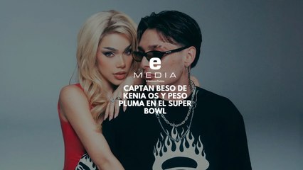 Captan beso de Kenia Os y Peso Pluma en el Super Bowl
