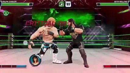 wwe mayhem dolph ziggler vs seth rollins mobile gameplay video