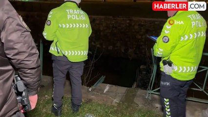 Alkollü Sürücü Seyir Halindeyken Uyuyakaldı, Dereye Uçtu
