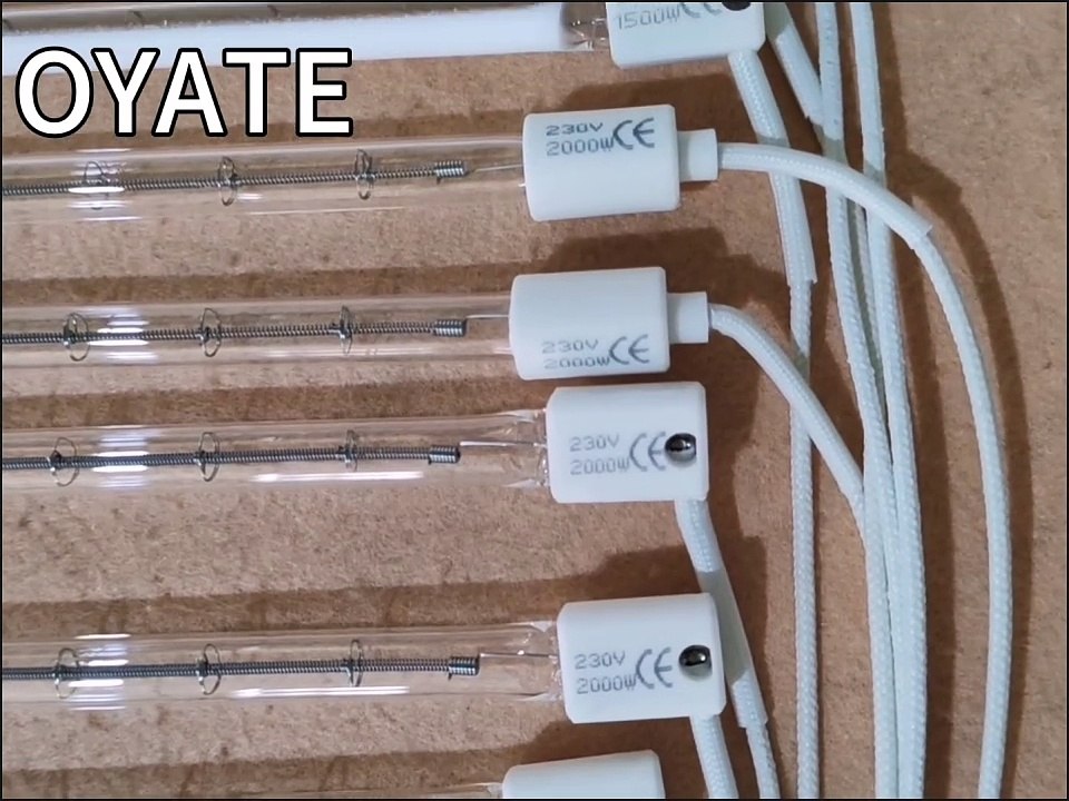 780mm 220v 2000w Clear Halogen Heat Lamps SK15 Quartz Infrared Halogen Heating Elements for Plastic Film