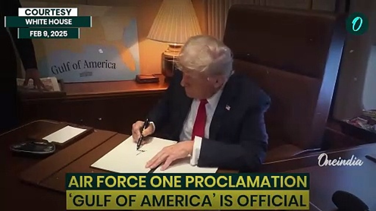 'Surprise to Mexico': Trump Renames Gulf of Mexico to 'Gulf of America' mid-flight on Air Force One