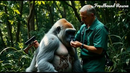 Incredible Rescue Rare White Silverback Gorilla Saved from Parasite Infestation
