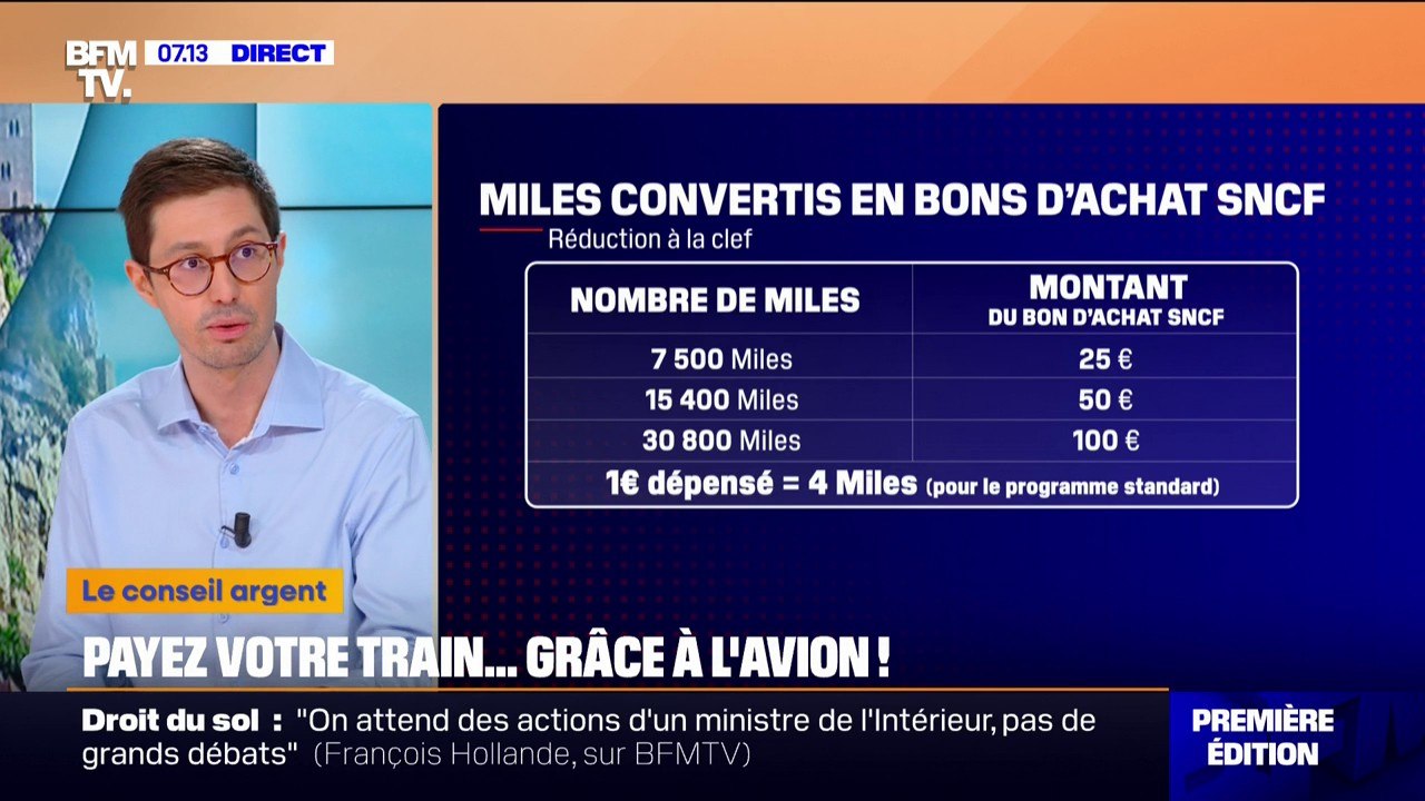 7.500 Miles contre un bon d'achat de 25€: Il est désormais possible de payer ses billets de train SNCF grâce au programme fidélité d'Air France
