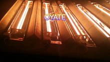 Type C half white coated twin tubes infrared heat lamps 850mm 230v 4200w
