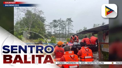 Ilang pamilya sa Puerto Princesa City, Palawan na na-stranded sa baha, inilikas ng mga tauhan ng PCG
