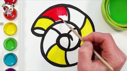 🎨 How to Draw a Colorful Spiral Shell – Easy Art for Kids