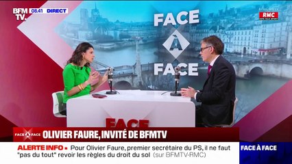 "Il y a aujourd'hui une forme d'aversion entretenue pour l'étranger", observe Olivier Faure (PS)