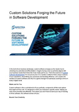 Custom Solutions Forging the Future in Software Development