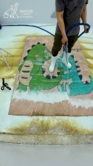 The Surprise Under The Mud - The Beautiful Dinosaur Carpet Gradually Revealed #shorts