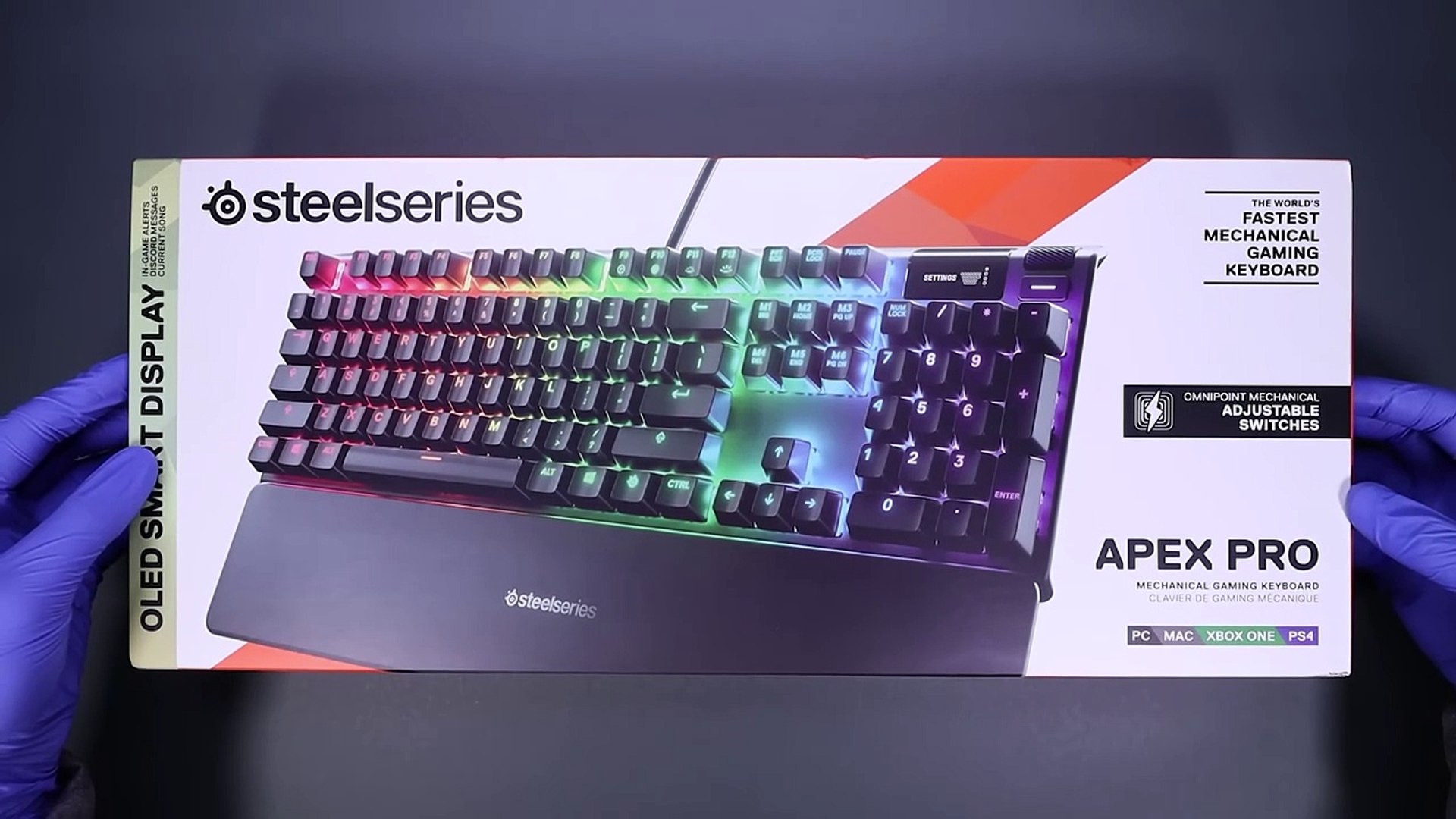 ⁣SteelSeries Apex Pro Mechanical Gaming Keyboard Unboxing - ASMR