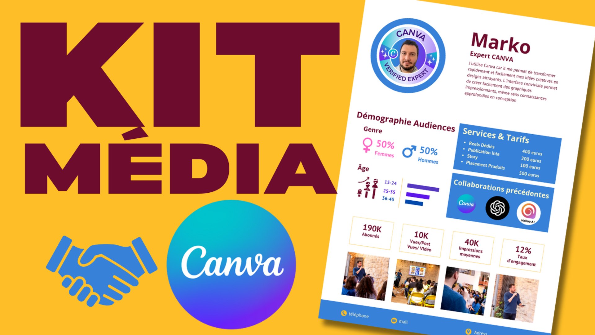 Créer ton KIT MÉDIA avec Canva