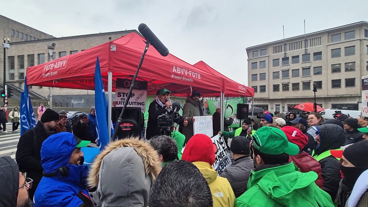 Mobilisation des sous-traitants d'Audi Brussels dans la capitale