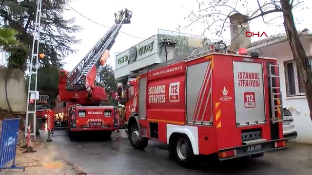 Kartal'da yangın merdiveni tadilatı sırasında 5 katlı otelde yangın