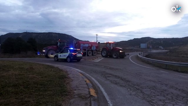 Los tractores vuelven a salir en Aragón contra la Agenda 2030 provocando retenciones en las carreteras
