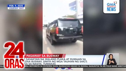 Dokumento ng isa sa 2 nasitang sasakyan na walang plaka at dumaan sa EDSA busway, nakapangalan umano kay dating Sen. Pacquiao | 24 Oras