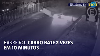 Carro se envolve em dois acidentes em 10 minutos