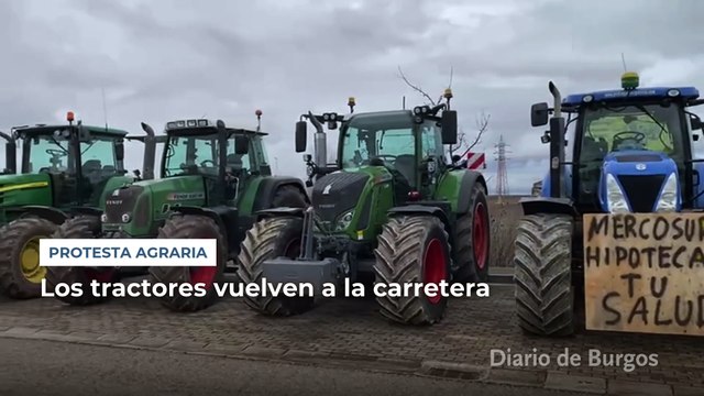 Nueva protesta agraria en Burgos: los tractores vuelven a la carretera
