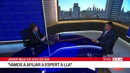 Javier Milei en A24: "La cuestión política la maneja mi hermana, Karina"