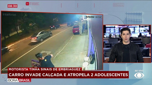 Motorista com sinais de embriaguez invade calçada e atropela duas jovens na Grande SP