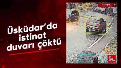 İstanbul Üsküdar'da istinat duvarı çöktü