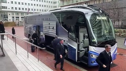 Así fue la llegada del Real Madrid a Manchester 