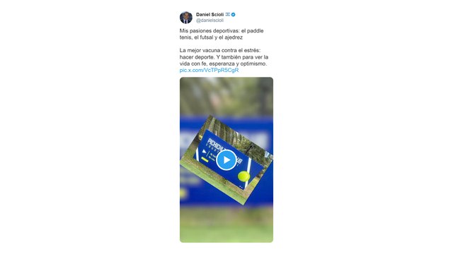 Pasiones deportivas : Scioli se mostró jugando al paddle tenis mientras se desarrollan incendios en la Patagonia