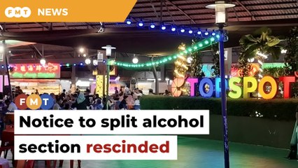 Notice to split alcohol section at popular Kuching eatery rescinded