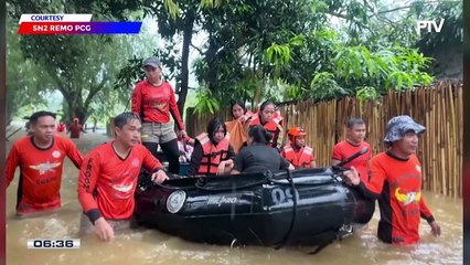 Ilang lugar sa southern Luzon, Bicol Region, at Visayas, binaha dahil sa tuloy-tuloy na pag-ulang  dala ng shear line