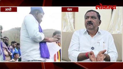 सुरेश धसांचे दोन फोटो, एका फोटोवर लिहा आधी, दुसऱ्यावर लिहा नंतर