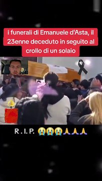 i funerali di Emanuele d’Asta, il 23enne deceduto in seguito al crollo di un solaio della casa dove lavorava. Le esequie si svolgeranno alle ore 11 nella Chiesa San Giovanni Battista a Marianella