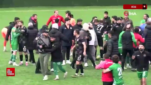 Rize'de futbol sahası boks ringine döndü
