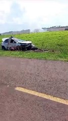 Jovem é resgatado em estado grave após capotamento em Francisco Alves