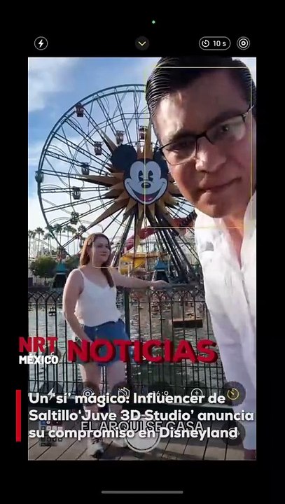 El influencer saltillense Juve 3D Studio sorprendió a sus seguidores al anunciar su compromiso en Disneyland, uno de los lugares más icónicos y mágicos del mundo
