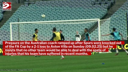 Ange Postecoglou slams 'agenda-driven' calls about his future as Tottenham manager