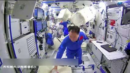 Chinese Astronauts Cleaning The Tiangong Space Station