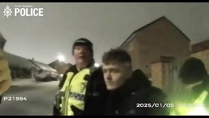 Burglar traced by footsteps in snow