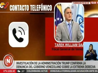 Gobierno de Trump confirma la denuncia del gobierno de Venezuela sobre la extrema derecha