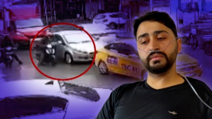 Pendik'te otomobil ile çekici arasında sıkışan motokurye yaşadığı dehşeti anlattı