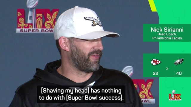 'My wife didn't like it!' - Sirianni denies shaved head superstitions